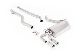 Ligne d'échappement inox Cat-Back MILLTEK BMW 320i F30 Pack M LCI B48 (2015-2019)