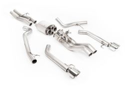 Ligne d'échappement inox Cat-Back à valves MILLTEK pour FORD F150 RAPTOR 3.5 V6 EcoBoost Gen3 (2022+)