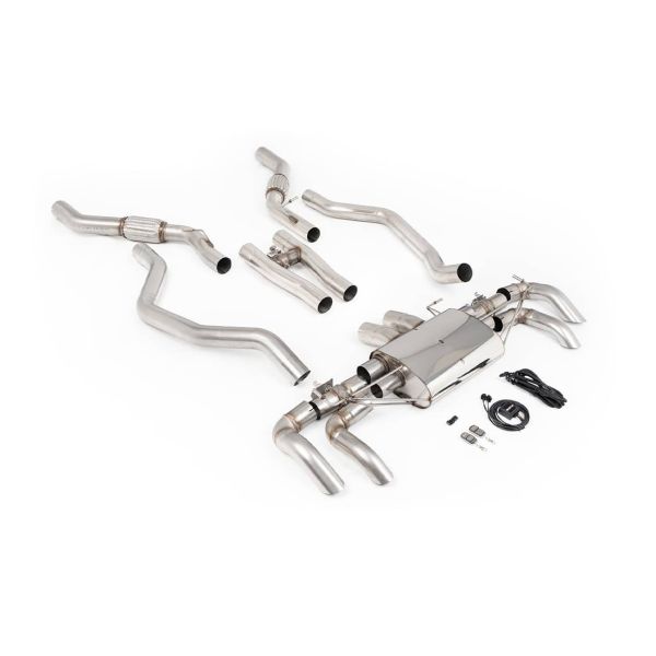 Ligne d'échappement inox FAP-Back à valves MILLTEK pour RANGE ROVER Vogue P530 SWB 4.4l V8 L460 (2022-2023)