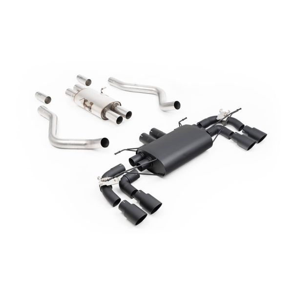 Ligne d'échappement inox FAP-Back à valves MILLTEK pour Land Rover Defender 90 V8 425Ch 525Ch (2021+)(Céramic Black)(ECE)