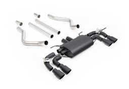 Ligne d'échappement inox FAP-Back à valves MILLTEK pour Land Rover Defender 90 V8 425Ch 525Ch (2021+)(Céramic Black)(Sport)