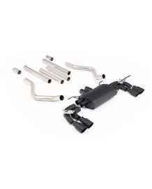 Ligne d'échappement inox FAP-Back à valves MILLTEK pour Land Rover Defender 110 V8 425Ch 525Ch (2021+)(Céramic Black)(Sport)