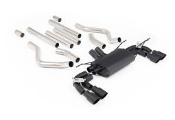 Ligne d'échappement inox FAP-Back à valves MILLTEK pour Land Rover Defender 130 V8 425Ch 525Ch (2021+)(Céramic Black)(Sport)