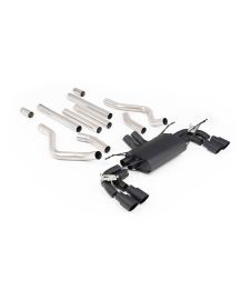 Ligne d'échappement inox FAP-Back à valves MILLTEK pour Land Rover Defender 130 V8 425Ch 525Ch (2021+)(Céramic Black)(Sport)