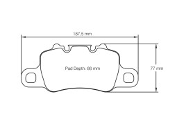 Plaquettes de freins Arrière PAGID Jaune RSL29 pour PORSCHE 992 TURBO / S (Freins Acier)