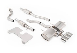 Ligne d'échappement inox Cat-Back à valves MILLTEK Honda Civic Type R FL5 (2022+)(ECE)