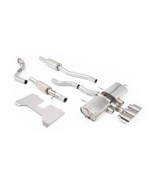 Ligne d'échappement inox Cat-Back à valves MILLTEK Honda Civic Type R FL5 (2022+)(ECE)