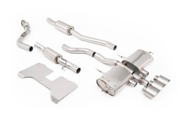 Ligne d'échappement inox Cat-Back à valves MILLTEK Honda Civic Type R FL5 (2022+)(ECE)