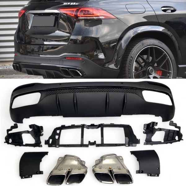 Diffuseur look GLE 63 AMG pour Mercedes GLE SUV V167 Pack AMG (2019+)