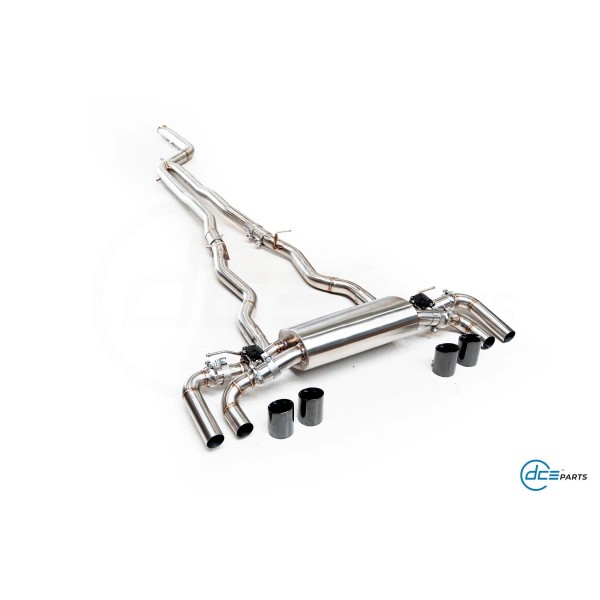 Echappement inox DCE PARTS pour BMW 840i G14 G15 G16 (2018+)-Ligne Cat-Back à valves