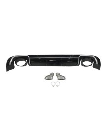 Diffuseur + Embouts look RS3 8V pour AUDI A3 8V Berline (2013-2015)(Non S-Line)