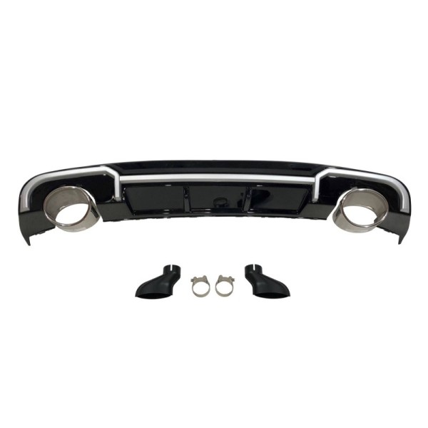 Diffuseur + Embouts look RS3 pour AUDI A3 8V Berline (2016-2019)(Non S-Line)