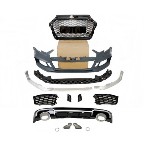 Kit carrosserie look RS3 pour AUDI A3 8V Sportback (2016-2019)(Non S-line)
