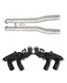 Silencieux à valves + H-Pipe d'échappement inox TUBI STYLE pour FERRARI PUROSANGUE