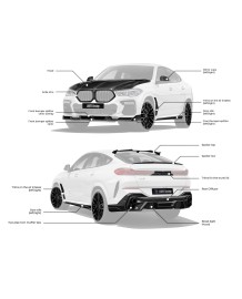 Kit carrosserie LARTE DESIGN pour BMW X6 G06 Pack M (2019-2023)