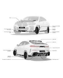 Kit carrosserie LARTE DESIGN pour BMW X6 G06 Pack M (2019-2023)