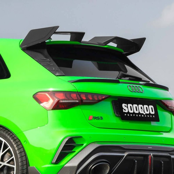 Aileron de toit Carbone SOOQOO pour AUDI RS3 8Y Sportback + Facelift (2021+)(2024+)