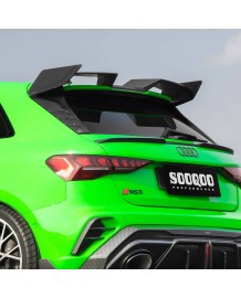 Aileron de toit Carbone (avec extensions) SOOQOO pour AUDI RS3 8Y Sportback + Facelift (2021+)(2024+)