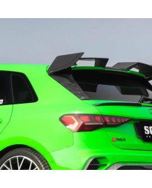 Aileron de toit Carbone (avec extensions) SOOQOO pour AUDI RS3 8Y Sportback + Facelift (2021+)(2024+)