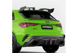 Aileron de toit Carbone (avec extensions) SOOQOO pour AUDI RS3 8Y Sportback + Facelift (2021+)(2024+)