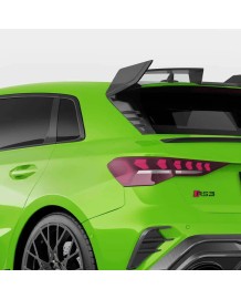 Aileron de toit Carbone (avec extensions) SOOQOO pour AUDI RS3 8Y Sportback + Facelift (2021+)(2024+)