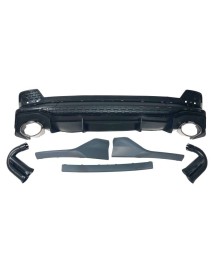 Diffuseur + Embouts look RSQ3 pour Audi Q3 Sportback S-line F3 (2020-2024)