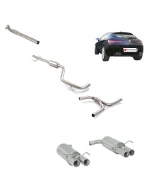 Ligne d'échappement inox RAGAZZON pour ALFA ROMEO BRERA 1750 TBi 200Ch Type 939 (2009-2011)