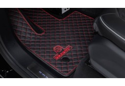 Tapis de sol BRABUS Cuir Noir/Rouge pour Mercedes G W463A (2018+)