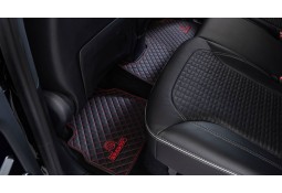 Tapis de sol BRABUS Cuir Noir/Rouge pour Mercedes Classe G + G63 AMG W463A W465 (2018+)(2024+)