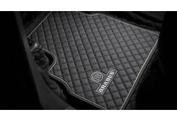 Tapis de sol BRABUS Cuir Noir/Rouge pour Mercedes G + G63 AMG W463A (2018+)