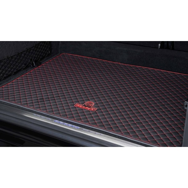Tapis de coffre BRABUS Cuir Noir/Rouge pour Mercedes Classe G + G63 AMG W463A W465 (2018+)(2024+)