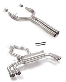 Ligne d'échappement inox RAGAZZON pour ALFA Roméo Giulia Quadrifoglio 2.9T V6 (2017+)(2020+)(2023+)