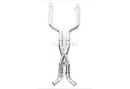 X-pipe d'échappement inox CARGRAPHIC pour JAGUAR XKR 4.0 / XK8 4.0 (1996-2002)
