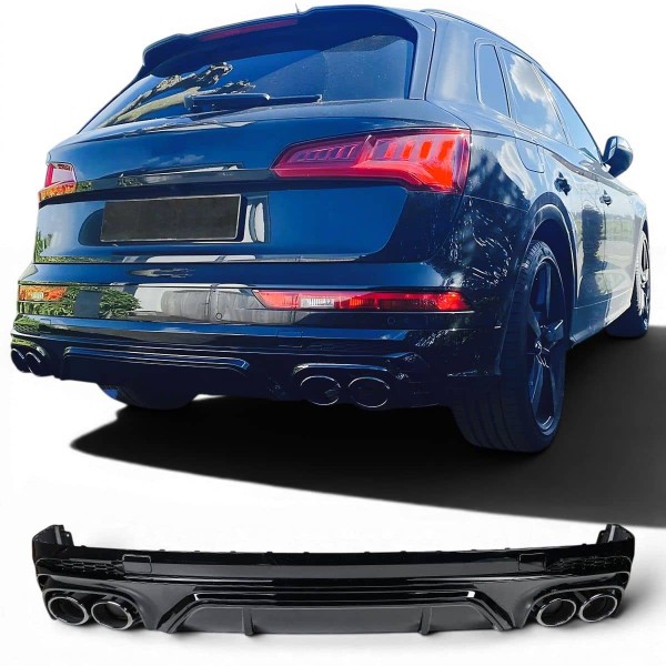 Diffuseur arrière look SQ5 pour AUDI Q5 FY SUV S-line (2017-2021)
