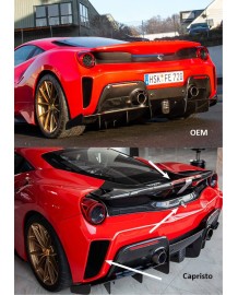 Pare-chocs arrière Carbone CAPRISTO pour FERRARI 488 PISTA