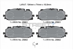 Plaquettes de freins avant PAGID STREET+ pour AUDI RS3 8Y (2021+) Plaquettes de freins avant PAGID STREET+ pour AUDI RS3 8Y (2021+)
