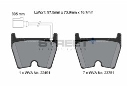 Plaquettes de freins avant PAGID STREET+ pour AUDI RS3 8Y (2021+) Plaquettes de freins avant PAGID STREET+ pour AUDI RS3 8Y (2021+)
