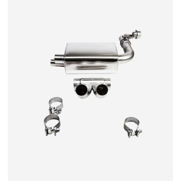 Echappement inox TECHART pour Porsche 718 Boxster / Cayman + S + GTS + T -Silencieux à valves Racing