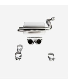 Echappement inox TECHART pour Porsche 718 Boxster / Cayman + S + GTS + T -Silencieux à valves Racing
