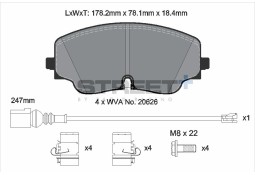 Plaquettes de freins avant PAGID STREET+ pour GOLF 8R / 8 GTI CS / 8 GTI (2020+)