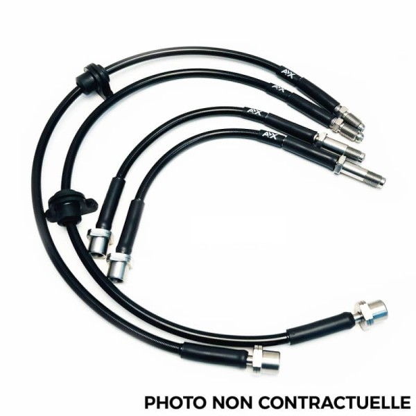 Durites / Flexibles de freins aviation AVX pour PORSCHE 997 + Turbo + GT3 RS