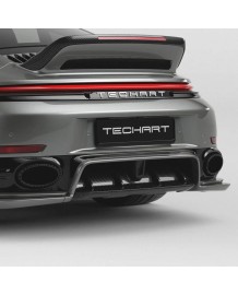 Diffuseur central carbone TECHART pour PORSCHE 992.2 TURBO S (2025+)