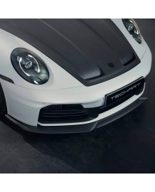 Spoiler Avant Carbone TECHART pour PORSCHE 992.2 Carrera 4 / T / 4S sans pack SportDesign (2025+)