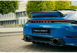 Diffuseur arrière central carbone TECHART pour PORSCHE 992.2 Carrera 4 T S 4S (2025+)