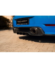 Diffuseur arrière central carbone TECHART pour PORSCHE 992.2 Carrera 4 T S 4S (2025+)