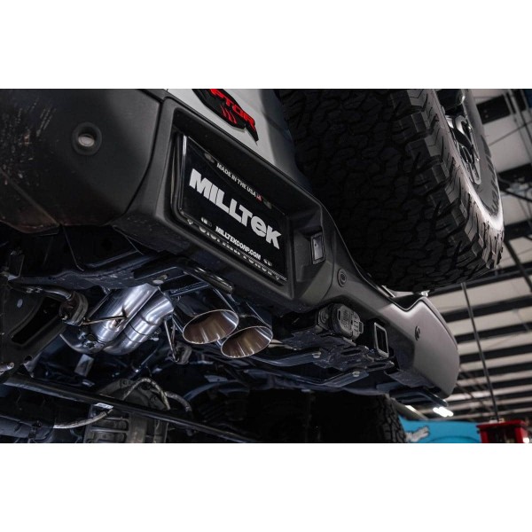 Ligne d'échappement inox Cat-Back à valves MILLTEK pour FORD Bronco Raptor 3.0 V6 Ecoboost 4 portes 6th Gen (2022+) Ligne d'échappement inox Cat-Back à valves MILLTEK pour FORD Bronco Raptor 3.0 V6 Ecoboost 4 portes 6th Gen (2022+)