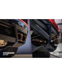 Ligne d'échappement inox FAP-Back à valves MILLTEK Corvette C8 6.2 V8 avec FAP (2024+)