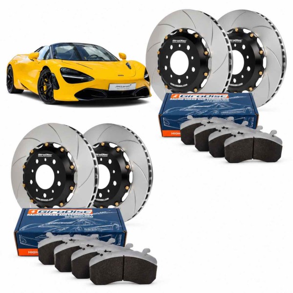 Kit conversion Acier Disques / Plaquettes de freins GIRODISC pour McLAREN 720S (Origine Céramique) Kit conversion Acier Disques / Plaquettes de freins GIRODISC pour McLAREN 720S (Origine Céramique)