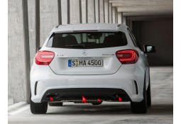 Diffuseur de pare-chocs arrière + embouts échappements A45 AMG pour Mercedes Classe A (W176) Pack AMG