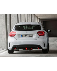 Diffuseur de pare-chocs arrière + embouts échappements A45 AMG pour Mercedes Classe A (W176) Pack AMG